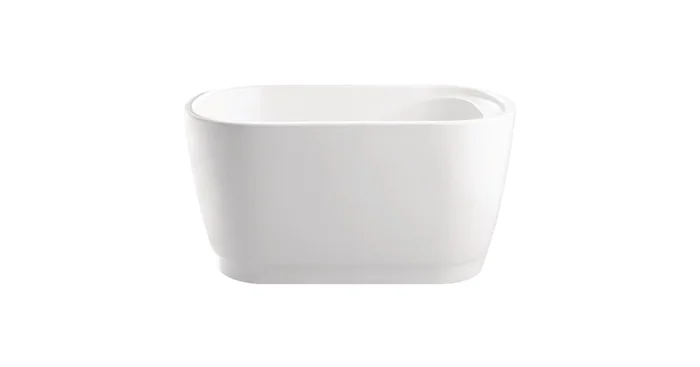 Kingston Brass Aqua Eden 51″ Free Standing Acrylic Soaking Tub with Reversible Drain, Drain Assembly, and Overflow