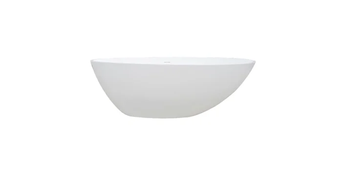 Kingston Brass Arcticstone 63″ Free Standing Solid Surface Soaking Tub with Reversible Drain Assembly and Overflow