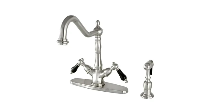 Kingston Brass Duchess 1.8 GPM Single Hole Kitchen Faucet – Includes Side Spray