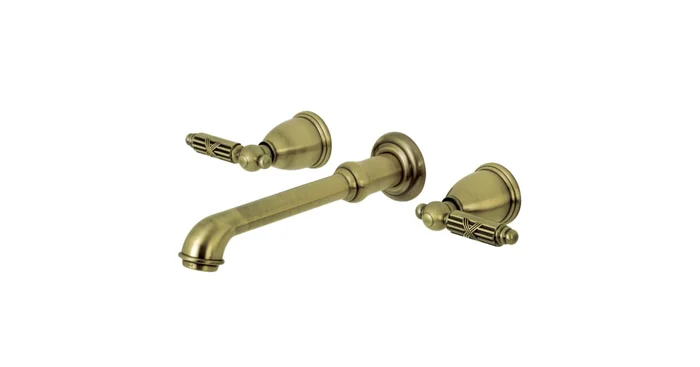 Kingston Brass Georgian 1.2 GPM Wall Mounted Widespread Bathroom Faucet