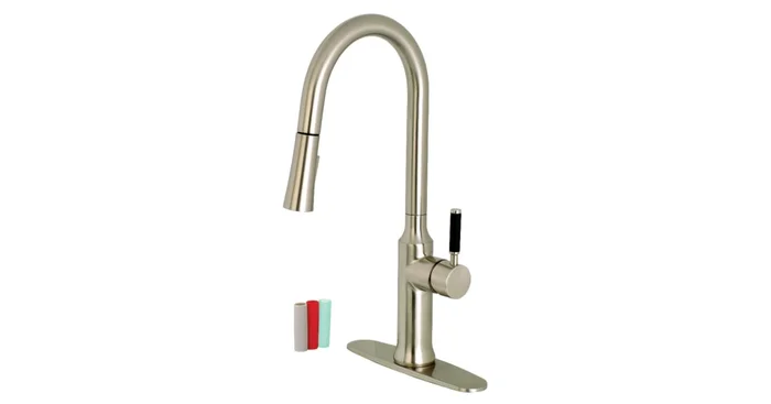 Kingston Brass Kaiser 1.8 GPM Single Hole Pull Down Kitchen Faucet