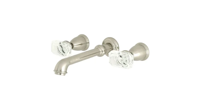 Kingston Brass Krystal Onyx 1.2 GPM Wall Mounted Widespread Bathroom Faucet