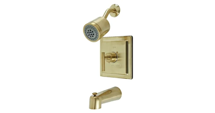 Kingston Brass Manhattan Tub and Shower Trim Package with 1.8 GPM Multi Function Shower Head