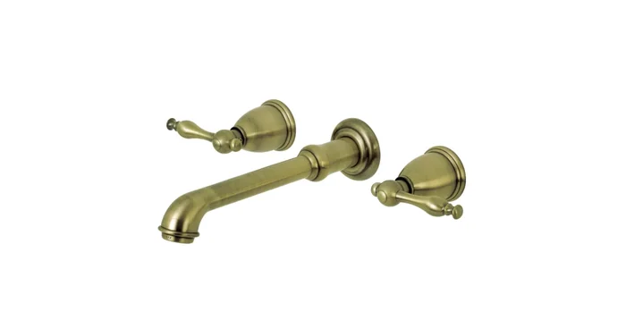 Kingston Brass Naples 1.2 GPM Wall Mounted Widespread Bathroom Faucet