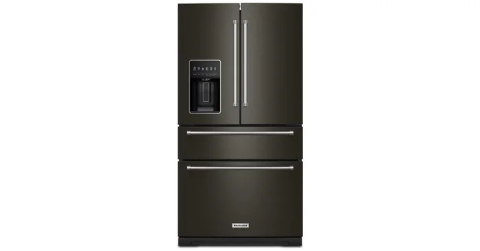 KitchenAid 36 Inch Wide 26.2 Cu. Ft. Fingerprint Resistant French Door Refrigerator with Slide-Away Shelf