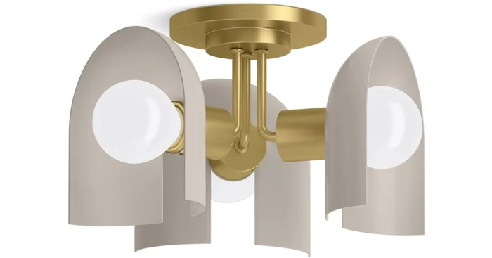 Kohler Lighting Jabot 3 Light 14″ Wide Semi-Flush Ceiling Fixture
