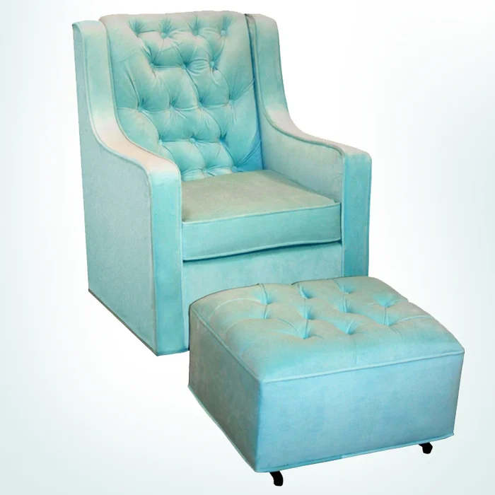 Komfy Kings Grand Glider in Tiffany Classic Velvet