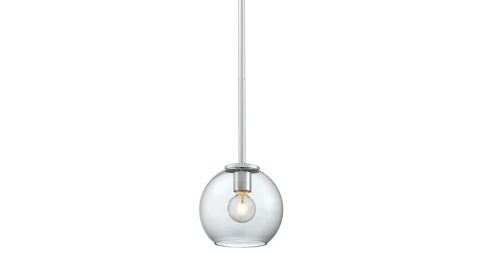 Kovacs Exposed 1 Light 6″ Wide Mini Pendant with Tinted Smoke Glass Shade