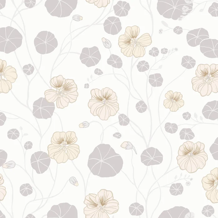 Krasseslinga Wallpaper – Gray / White