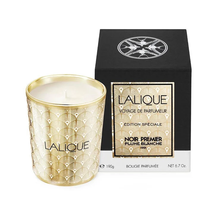 Lalique Noir Premier Plume Blanche 1901 Scented Candle