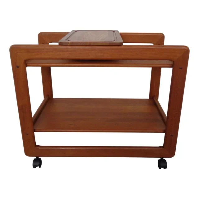 Large Teak Bar Cart from Tarm Stole Møbelfabrik, Denmark, 1960s