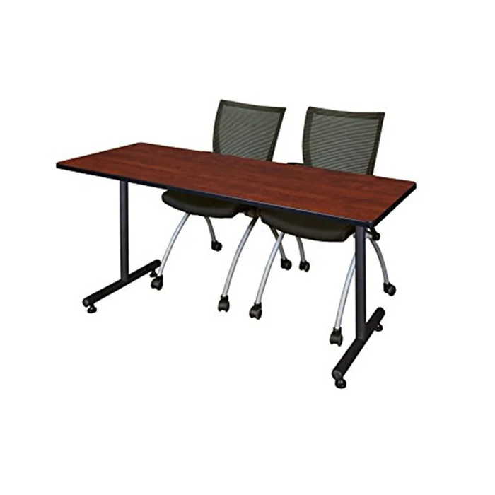 Large Training Table & Chairs Set – Cherry & Black Apprentice Desks ...