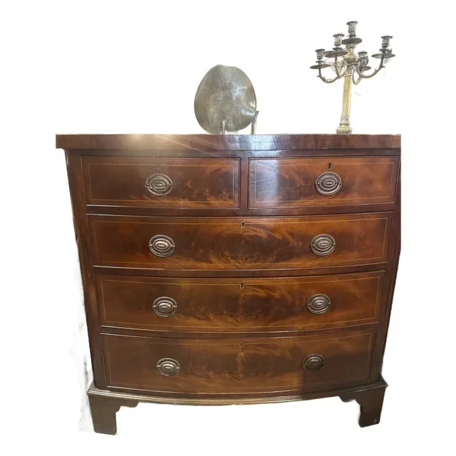 Late 1800s English Georgian Mahogany Commode