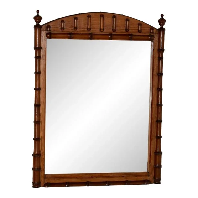 Late 19th Century Faux Bamboo Wall Mirror