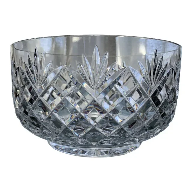Late 20th Century Waterford Crystal Centerpiece Serving Bowl