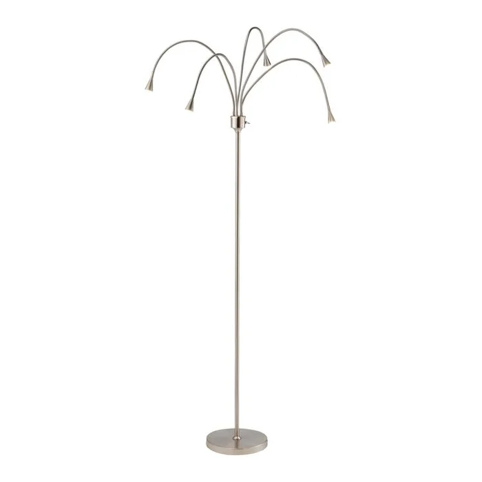 LED Floor Lamp 55-73 Satin Steel Finish 675 Lumens – Adesso