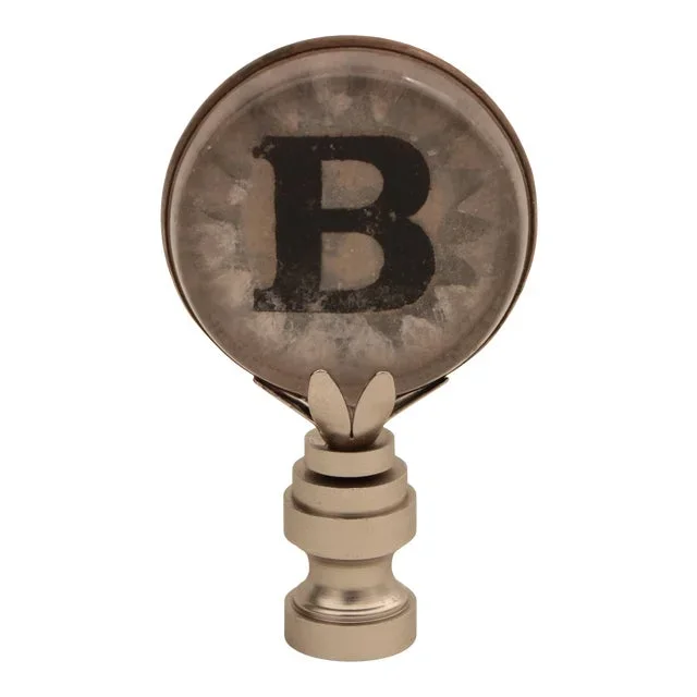 Letter B Monogram Lamp Finial