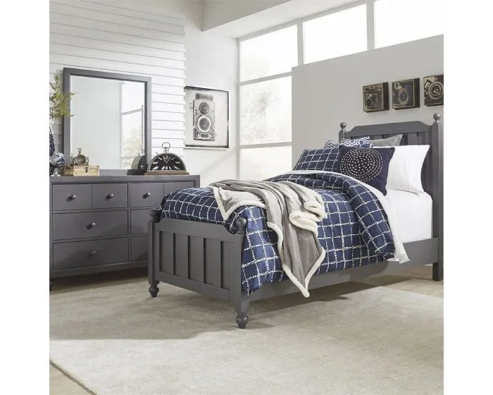 Liberty Furniture Cottage View Panel Bedroom Set in Dark Gray