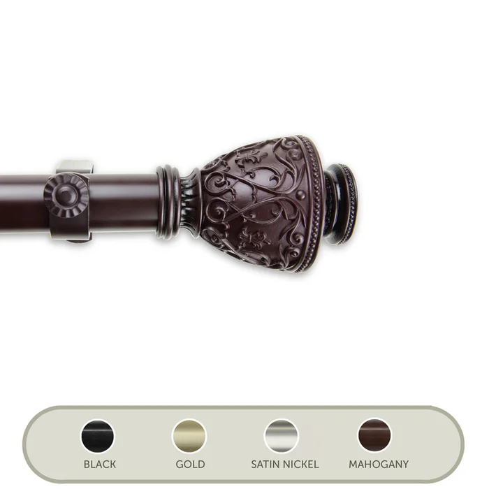 Light Gold Curtain Rod 120 – 170 Adjustable Steel Pole Set – Rod Desyne