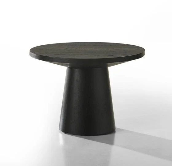 Lilola Home – Grantham Black 22inW Round End Table with Pedestal Base – 798045