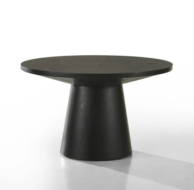 Lilola Home – Grantham Black 29inW Round Coffee Table with Pedestal Base – 798044