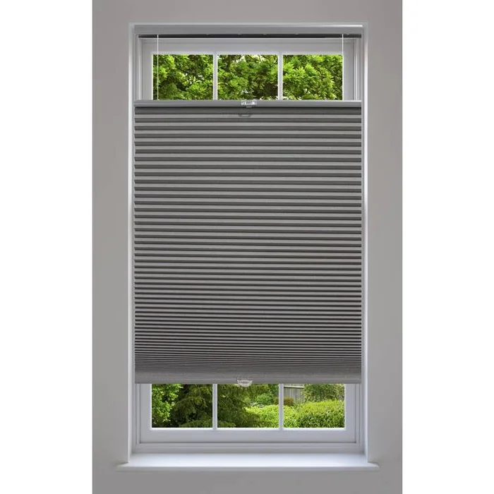 Linen Avenue Cordless Top Down Bottom Up Blackout Cellular Shade 19 W x 84 H Dark Grey