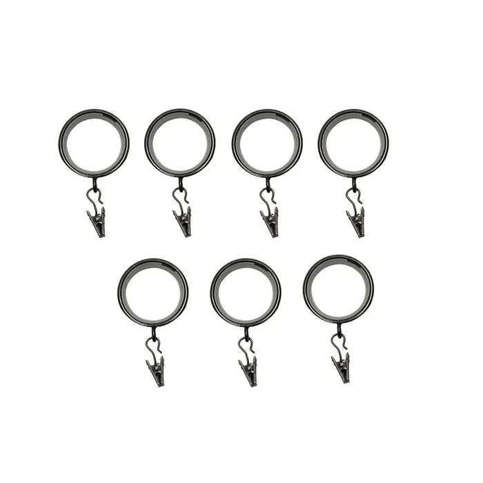Linen Avenue Decorative Curtain Ring, 2 Pack Antique Silver