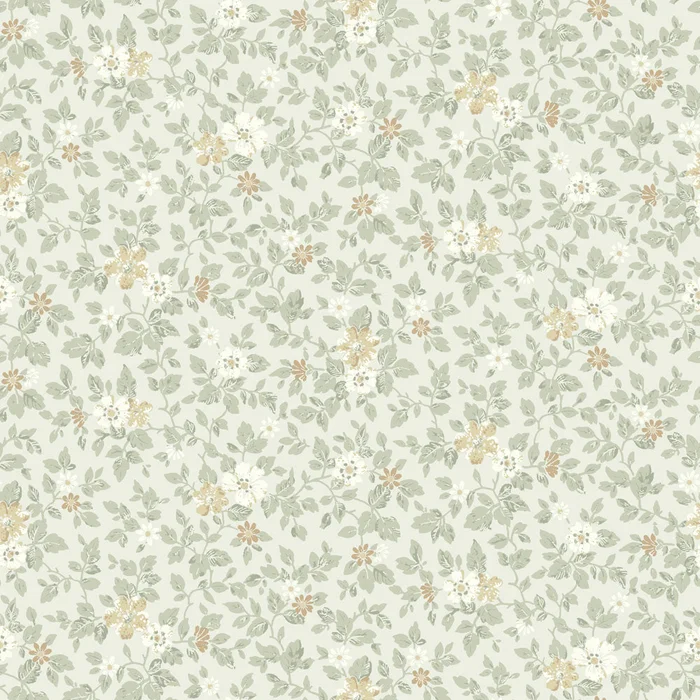Linnea Wallpaper – Soft Gray/Green