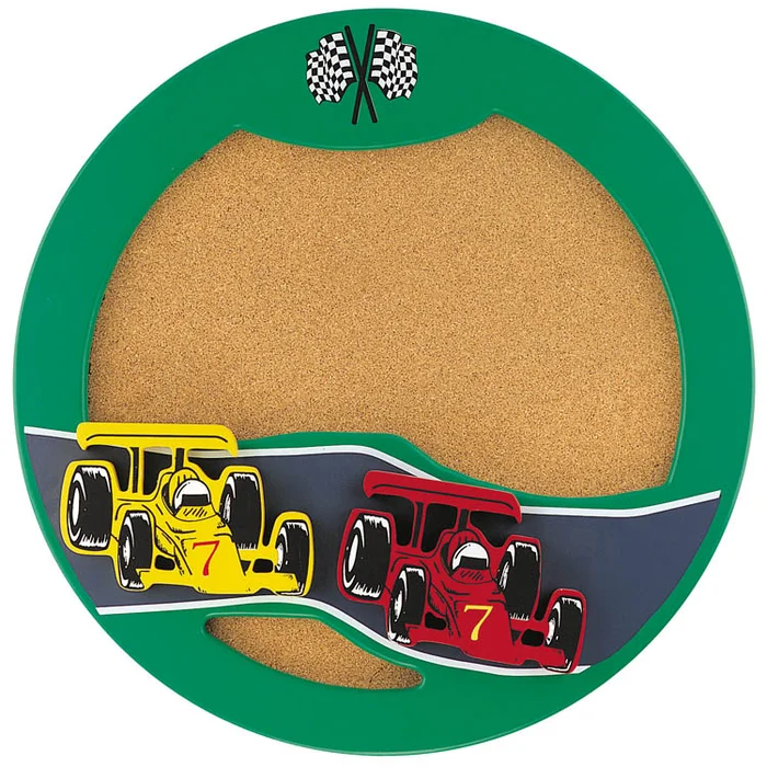 Lite Source Green Indy Car Round Cork Board