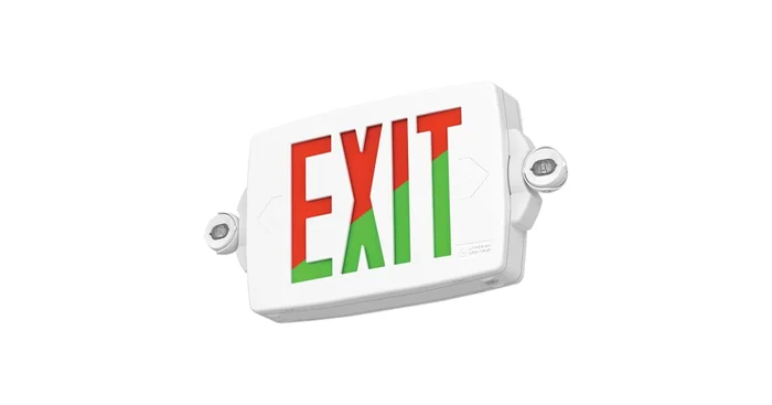 Lithonia Lighting Quantum LHQM 17″ Wide Exit Combo with Red and Green Letters
