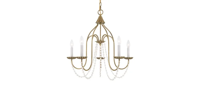 Livex Lighting Alessia 5 Light 24″ Wide Crystal Chandelier