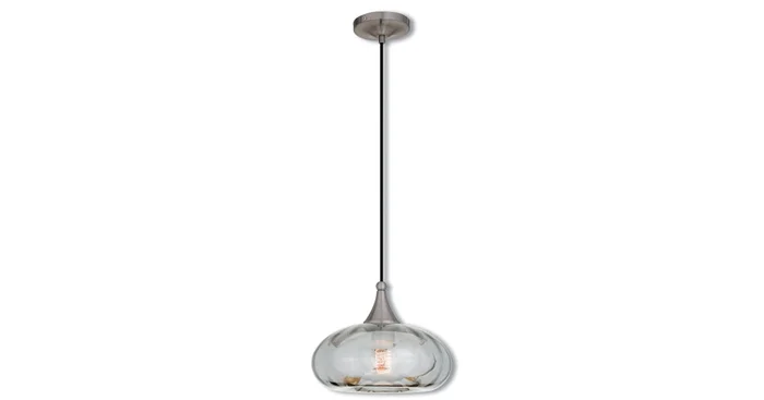 Livex Lighting Art Glass 1 Light Mini Pendant with Glass Shade
