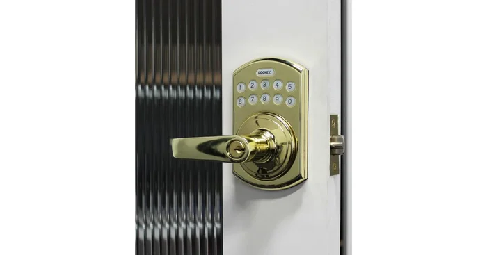 Lockey E Digital Series Keyless Entry Single Cylinder Electronic Door Lever with Key Override and Remote