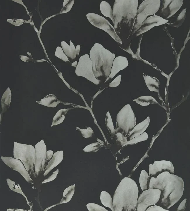 Lotus Wallpaper – Onyx/Silver – HTEW112602 – Harlequin