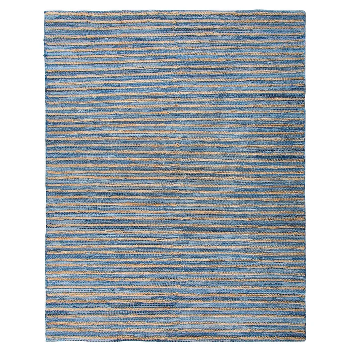 Lovecup Hemp and Denim Striped Rug 7’9″ x 9’9″ L184