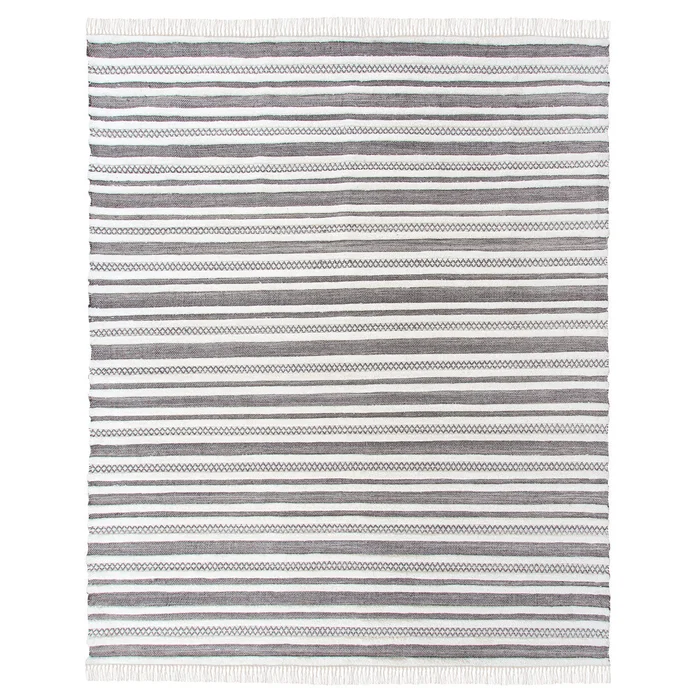 Lovecup Textured Stripe Pattern Wool Rug, 7’9″ x 9’9″ L166