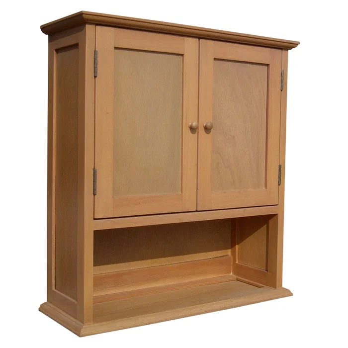 Mahogany Shaker Wall Cabinet Light Walnut Finish – D-Art Collection, Inc