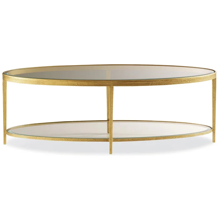 Maitland Smith Jinx Oval Cocktail Table