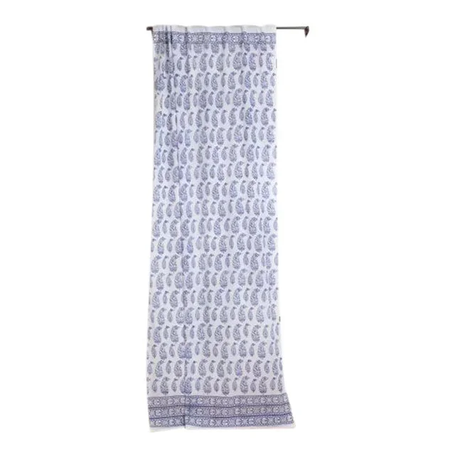 Malabar Multi-Paisley 45″ X 96″ Deep Blue Curtain