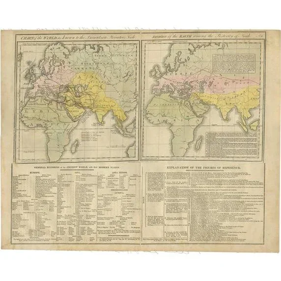 Maps of the Ancient World and the Posterity of Noah, 1820