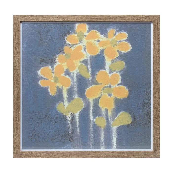 Melrose International Framed Floral Print 14.5″SQ