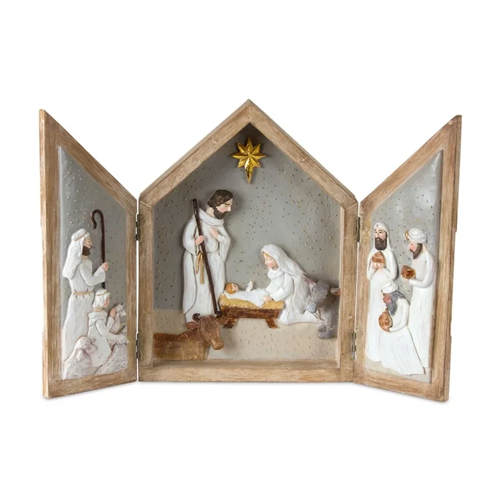 Melrose International Nativity Arch Box with Tri Fold Design 16″L