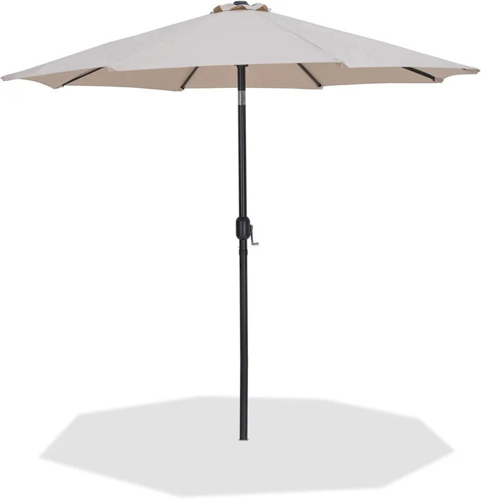 Meridian Furniture – Fiji Beige Fabric Patio Umbrellas – 55016Beige-U