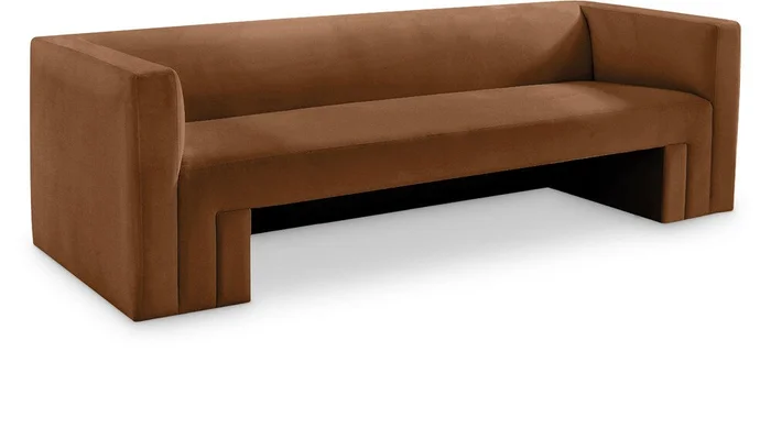Meridian Furniture – Henson Saddle Velvet Sofa – 665Saddle-S