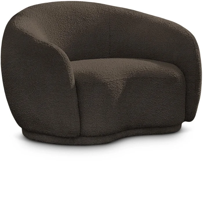 Meridian Furniture – Hyde Brown Boucle Fabric Chair – 693Brown-C