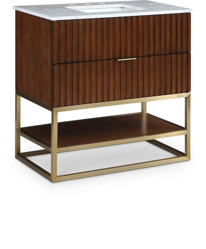 Meridian Furniture – Monad Walnut Bathroom Vanity – 404Walnut-36