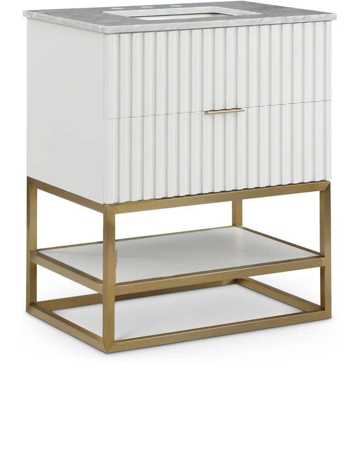 Meridian Furniture – Monad White Bathroom Vanity – 404White-30