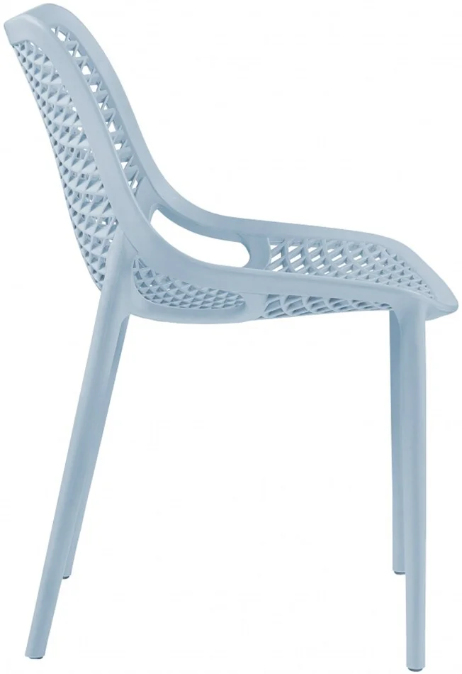 Meridian Furniture – Mykonos Sky Blue Outdoor Patio Dining Chair (Set of 4) – 328SkyBlue