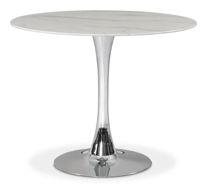 Meridian Furniture – Tulip Chrome Dining Table – 972-T