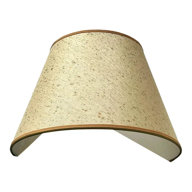 Metallic Splattered Grasscloth Lampshade – 9” x 16” x 11”